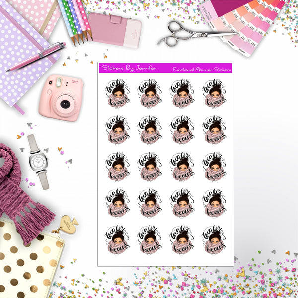Winter Begins Icon Planner Stickers, Bullet Journal Stickers, Functional Planner Stickers, Stationary Stickers