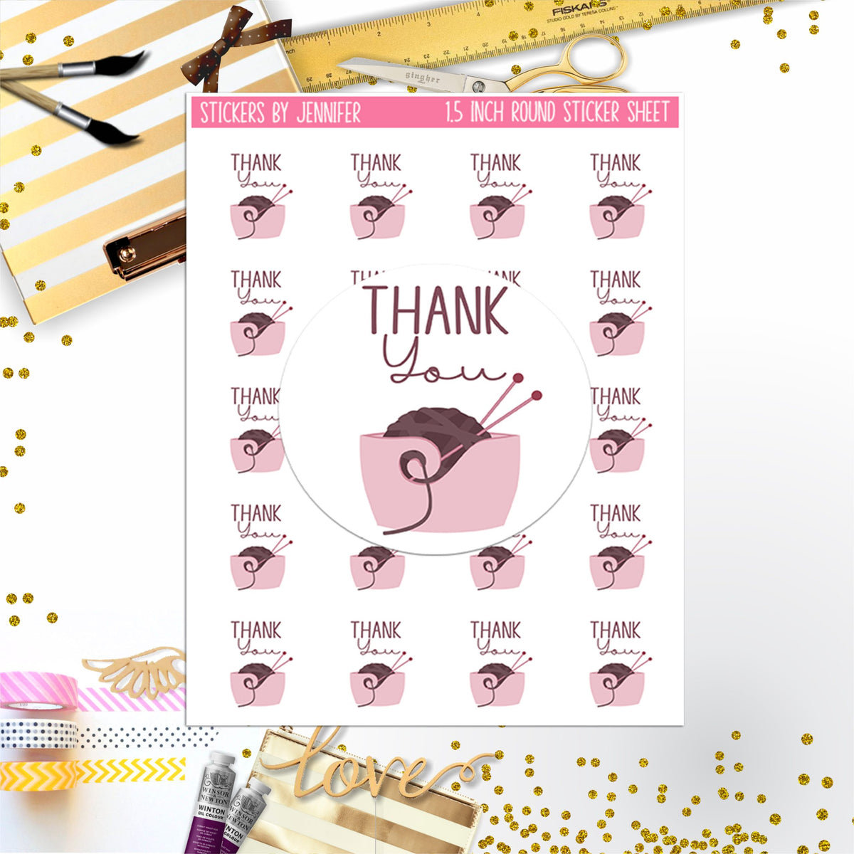 Thank You, Small Business Stickers, Circle Stickers, Stationary Stickers, Functional Planner Stickers, Envelope Stickers