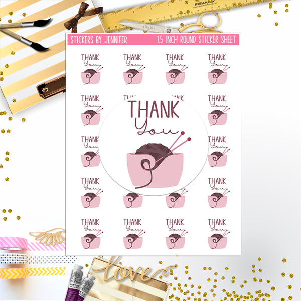 Thank You, Small Business Stickers, Circle Stickers, Stationary Stickers, Functional Planner Stickers, Envelope Stickers