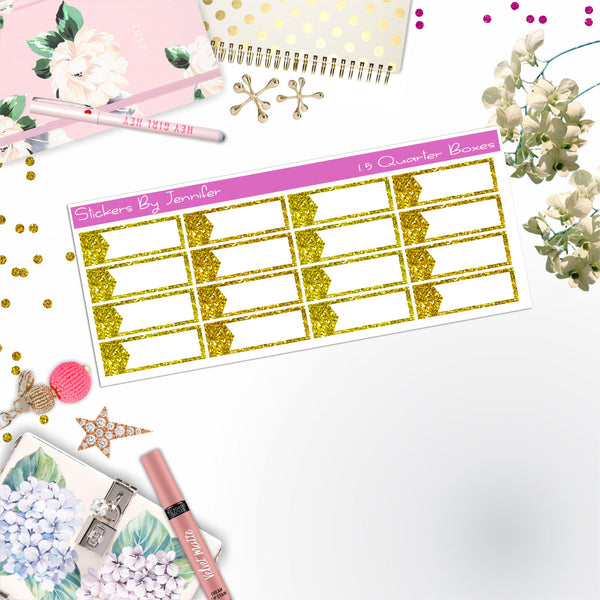 Quarter Boxes 021 Planner Stickers, Journal Stickers, Functional Planner Stickers, Stationary Stickers