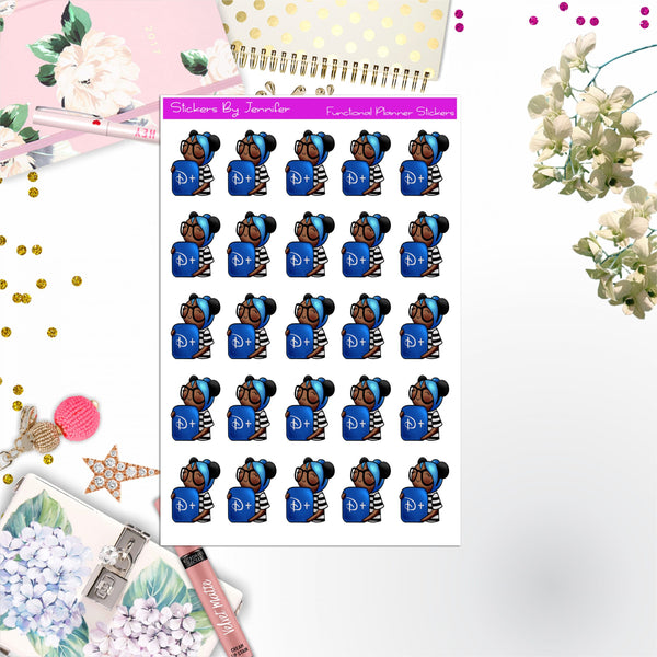 Disney Plus Stickers, Planner Stickers, Journal Stickers, Functional Planner Stickers, Stationary Stickers