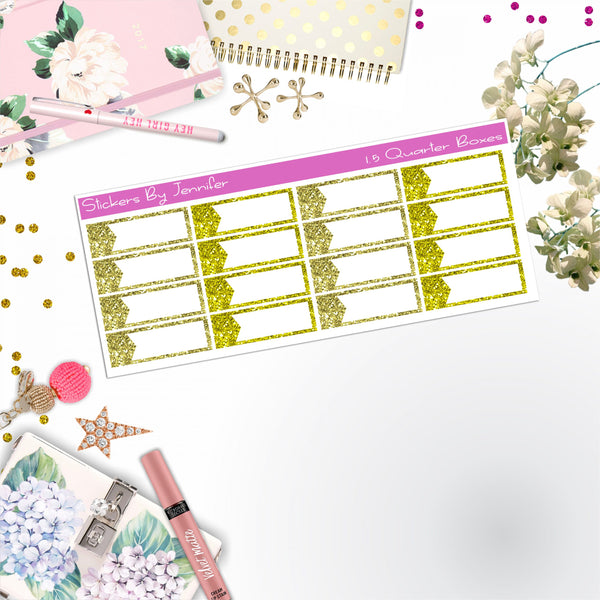 Quarter Boxes 022 Planner Stickers, Journal Stickers, Functional Planner Stickers, Stationary Stickers