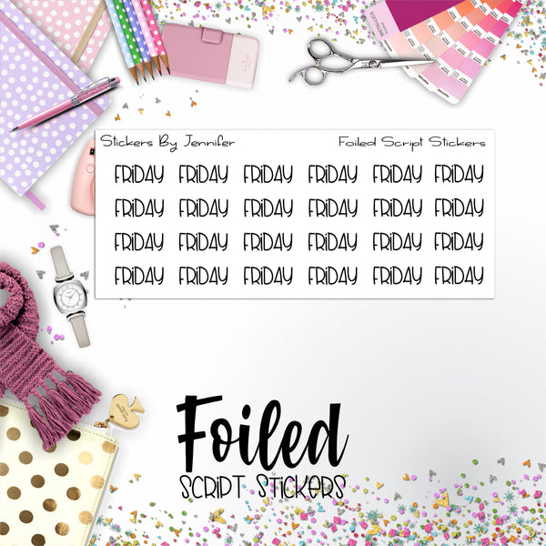Friday P-221 Functional Script Sticker Sheet