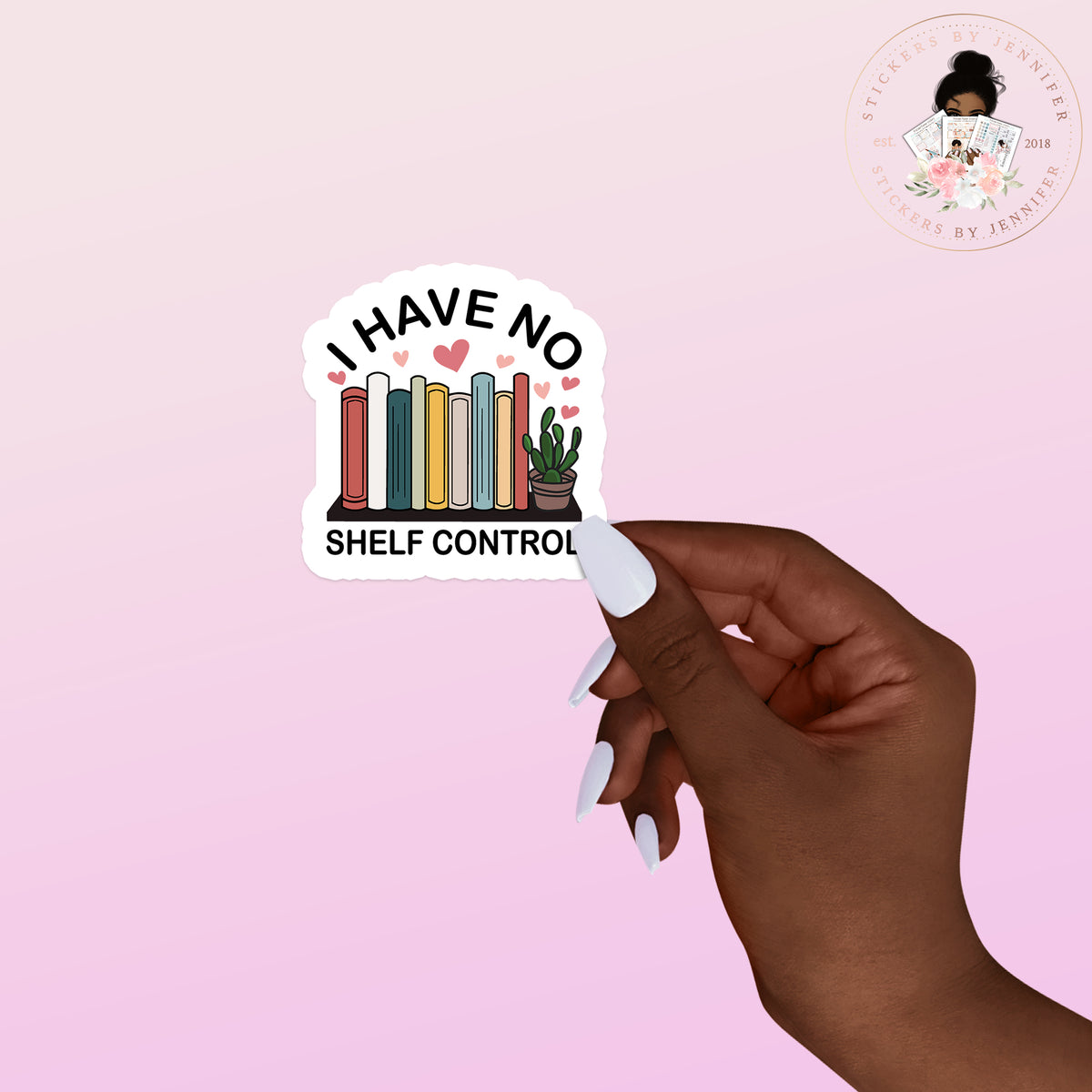No Control Books Vinyl Sticker