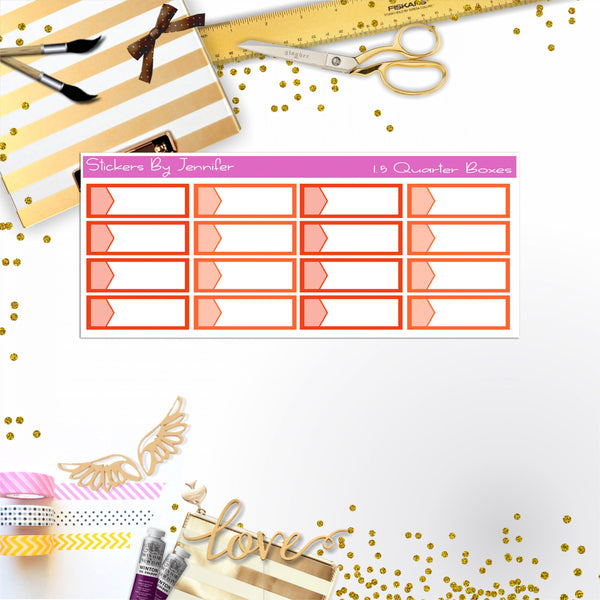 Quarter Boxes 024 Planner Stickers, Journal Stickers, Functional Planner Stickers, Stationary Stickers