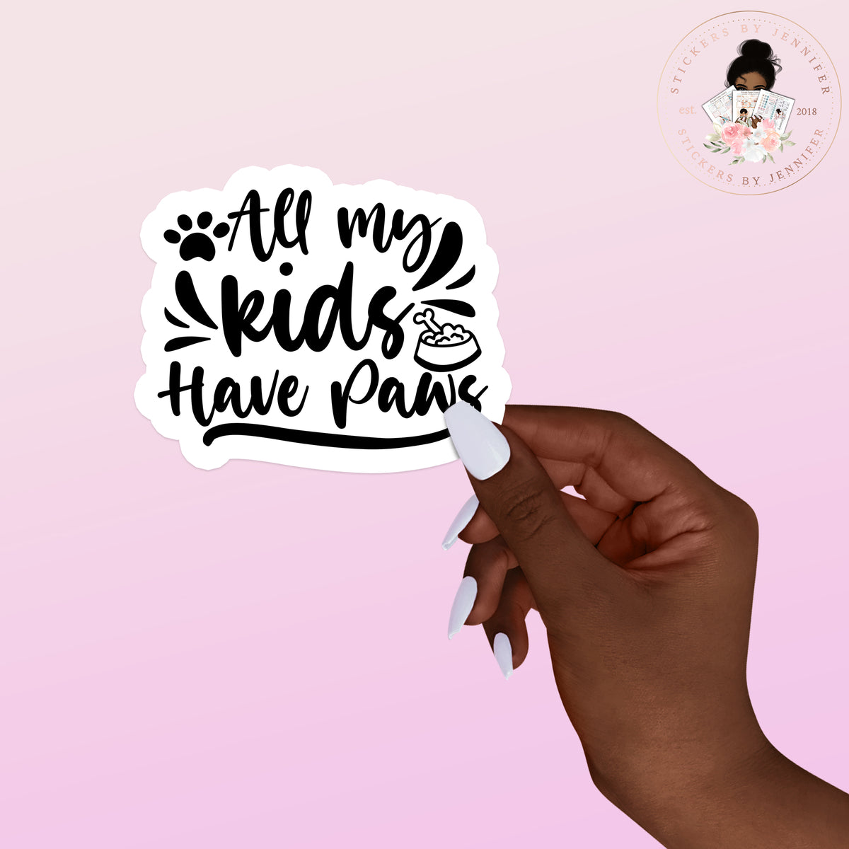 All My Friends Have Pets Vinyl Sticker