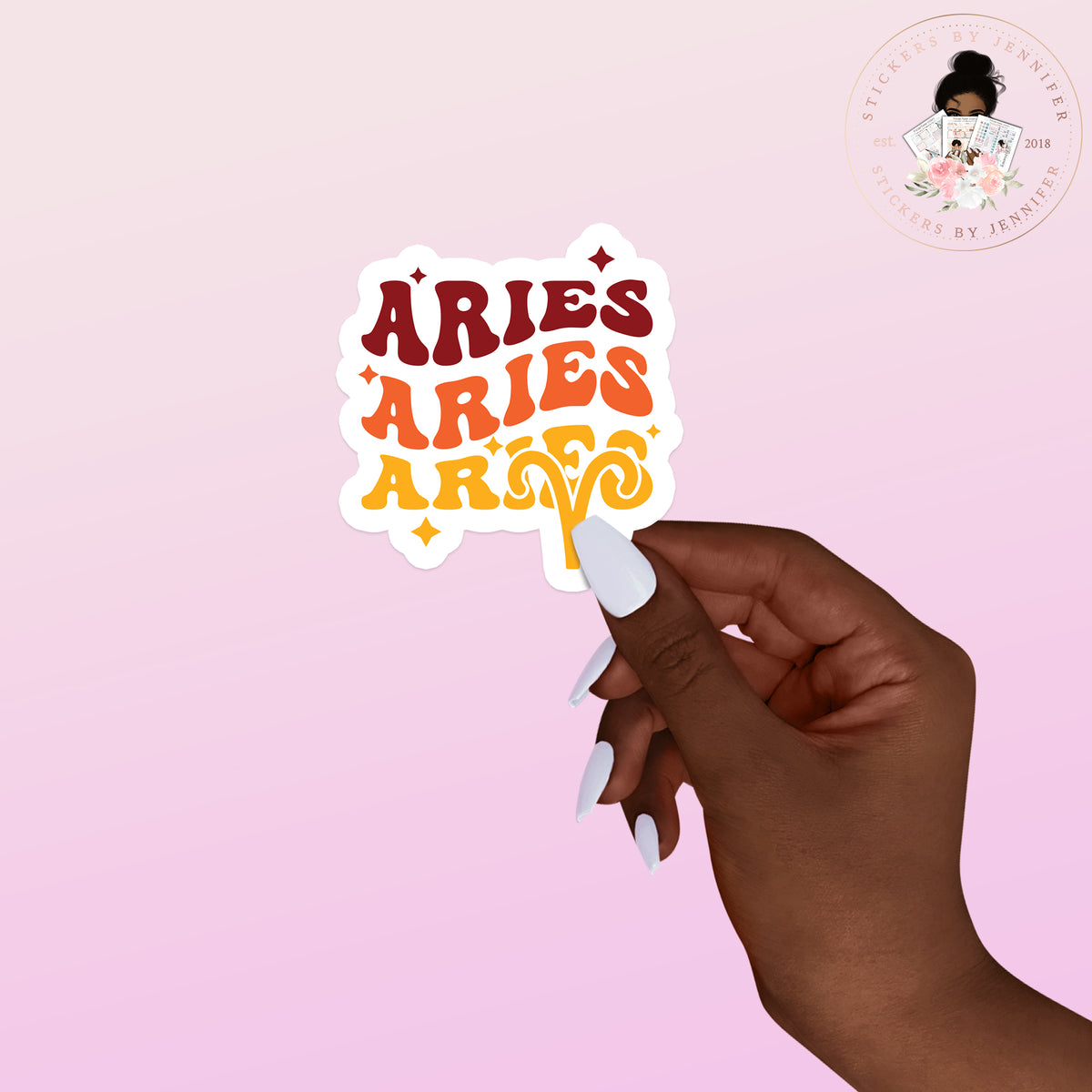 Aries Zodiac Vinyl Sticker