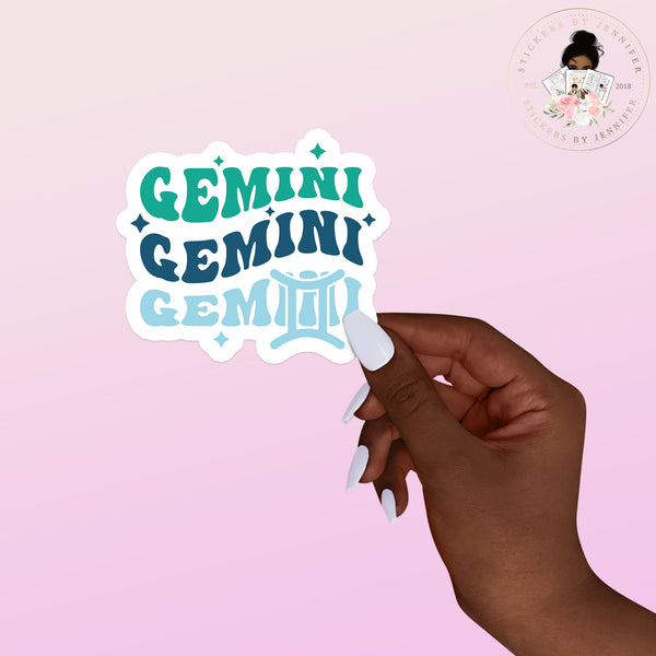 Gemini Zodiac Vinyl Sticker