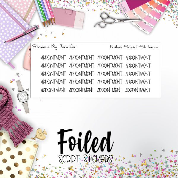 Appointment P-259 Functional Script Sticker Sheet