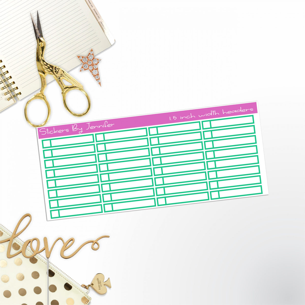 Task Headers P-27 Planner Stickers