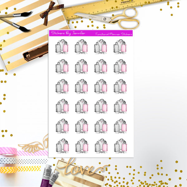 Shopping Stickers, Planner Stickers, Journal Stickers, Functional Planner Stickers, Stationary Stickers