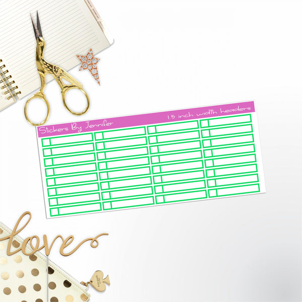 Task Headers P-29 Planner Stickers