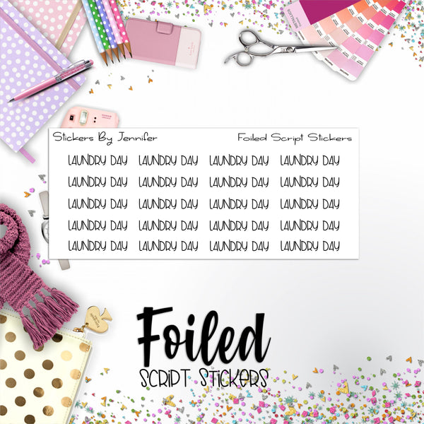 Laundry Day P-294 Functional Script Sticker Sheet