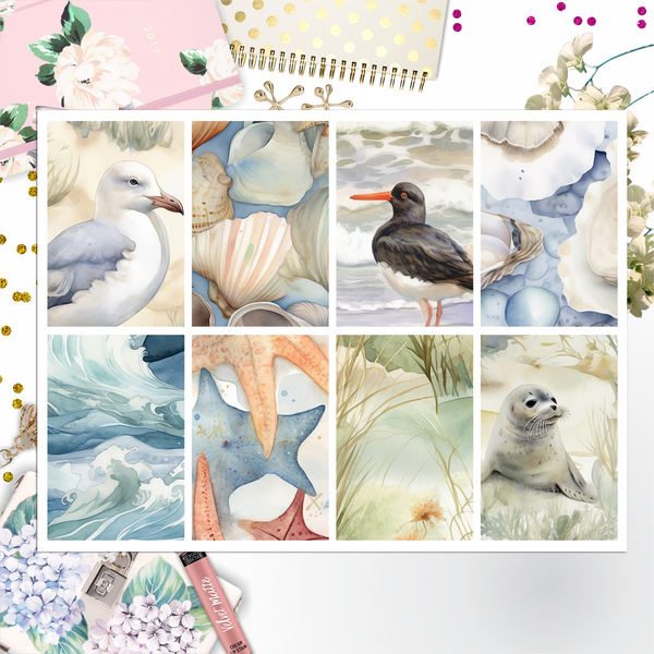 Summer Beach Theme 003 Box Big Happy Planner, Erin Condren, Classic Happy Planner