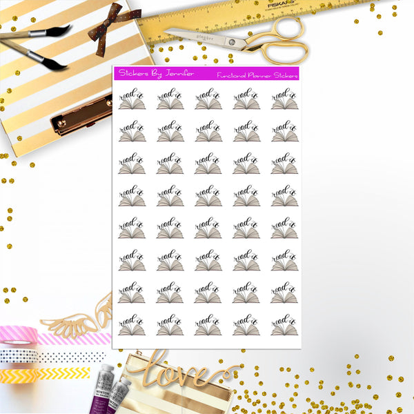 Read It Icon Stickers, Planner Stickers, Journal Stickers, Functional Planner Stickers, Stationary Stickers