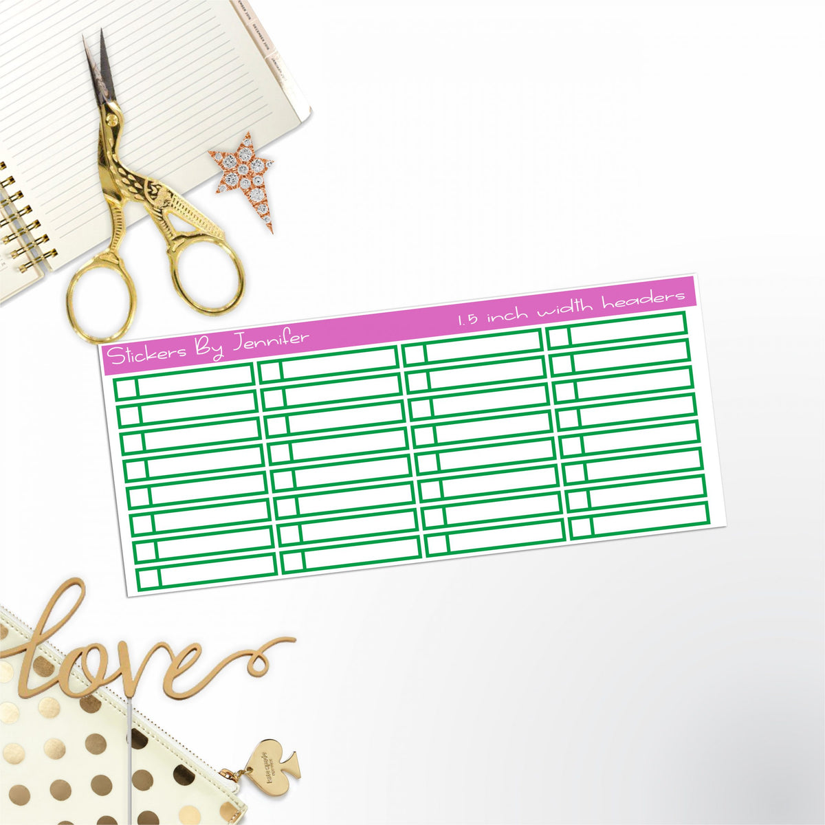 Task Headers P-30 Planner Stickers