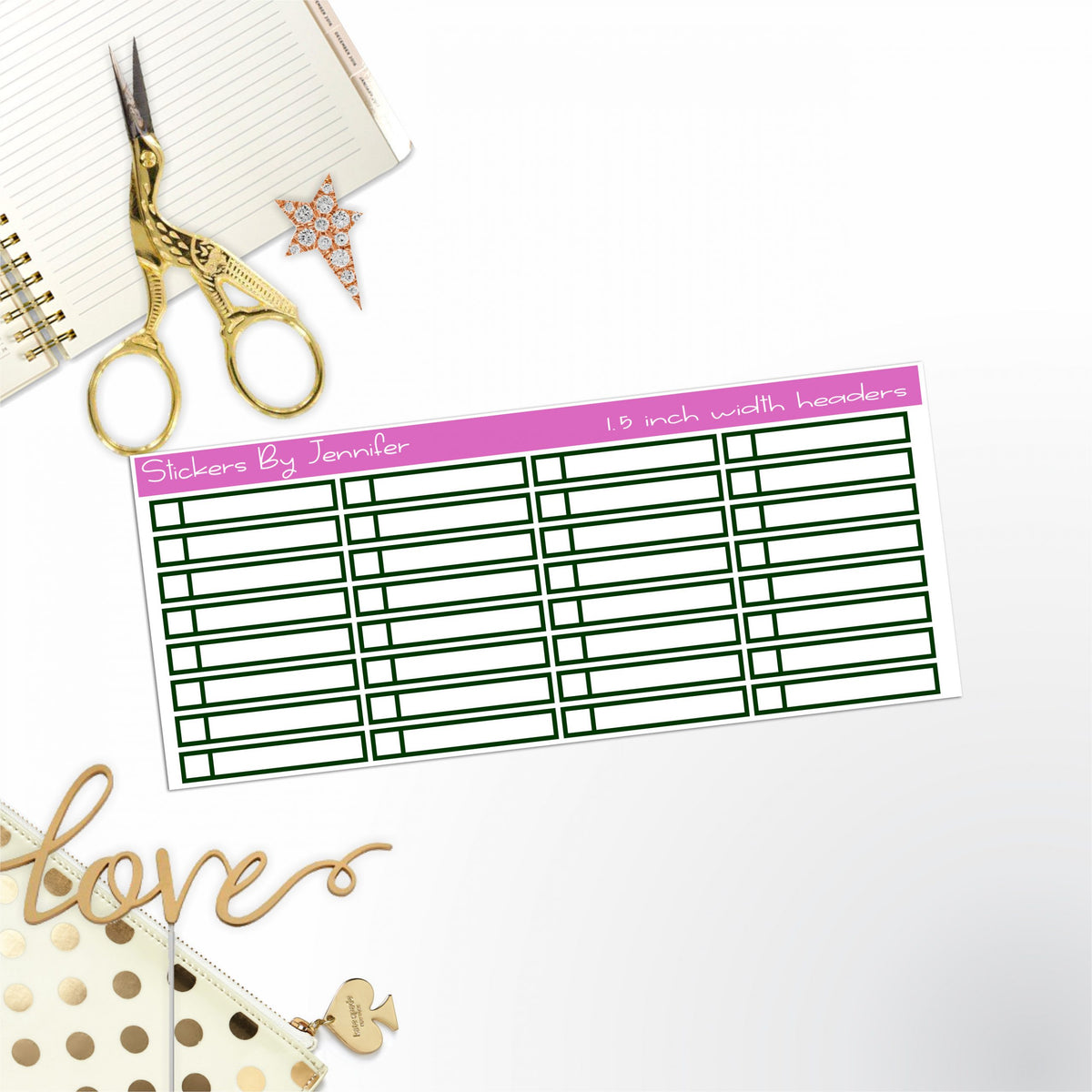 Task Headers P-31 Planner Stickers