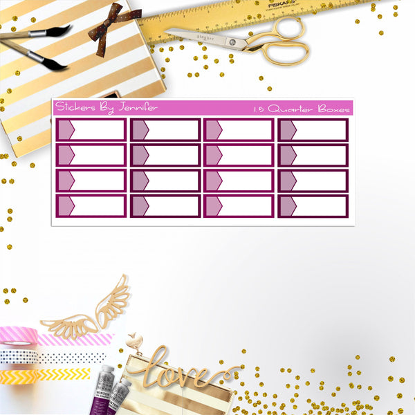 Quarter Boxes 031 Planner Stickers, Journal Stickers, Functional Planner Stickers, Stationary Stickers