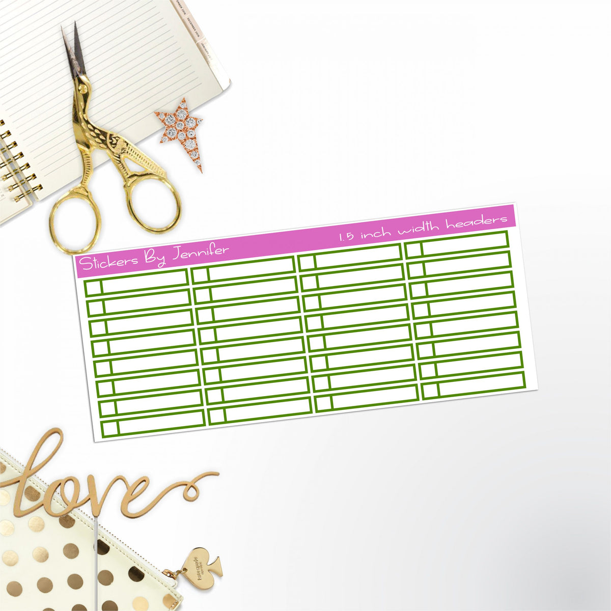 Task Headers P-33 Planner Stickers