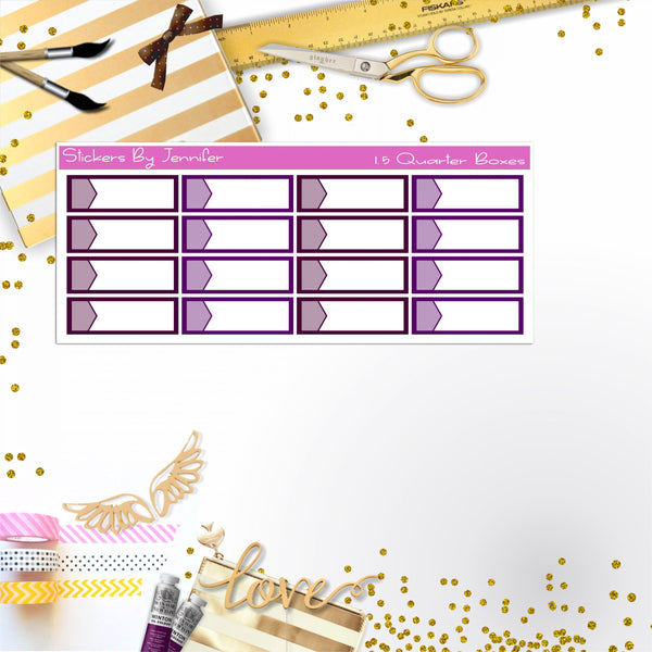 Quarter Boxes 034 Planner Stickers, Journal Stickers, Functional Planner Stickers, Stationary Stickers