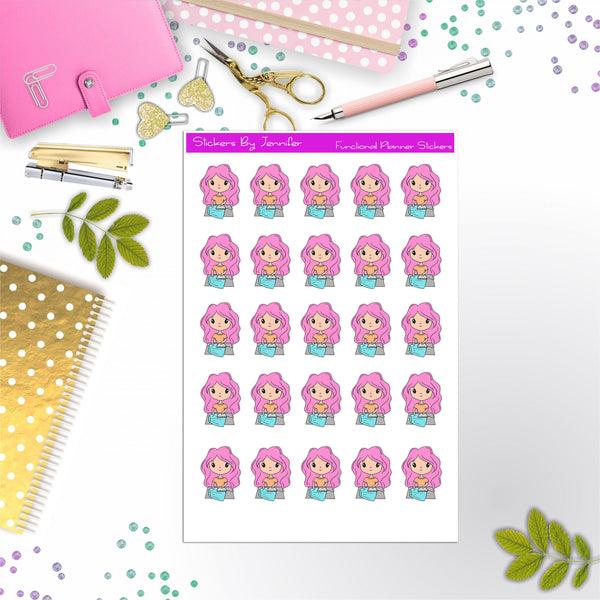 Cleaning Girl Planner Stickers, Bullet Journal Stickers, Functional Planner Stickers, Stationary Stickers