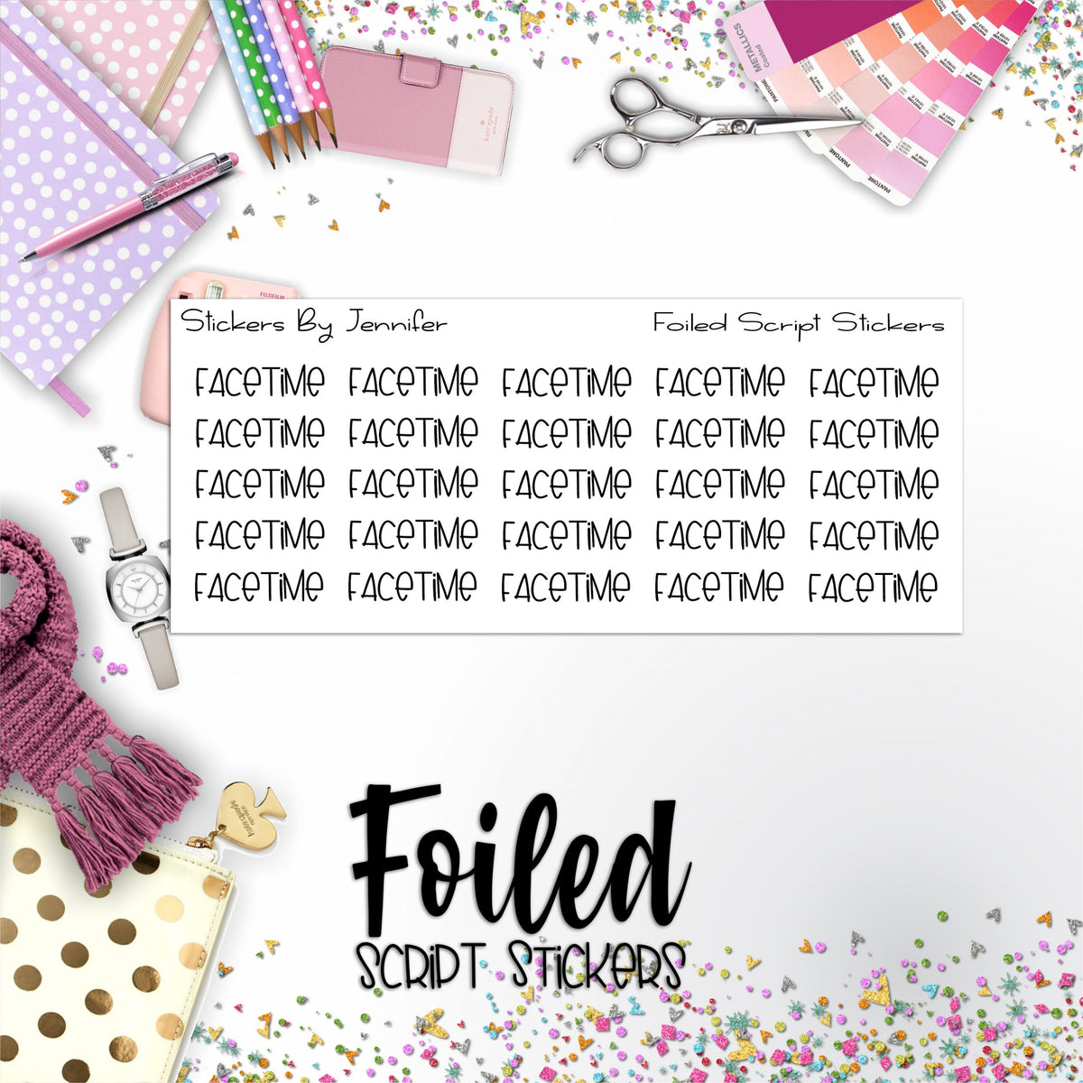 Facetime P-362 Functional Script Sticker Sheet