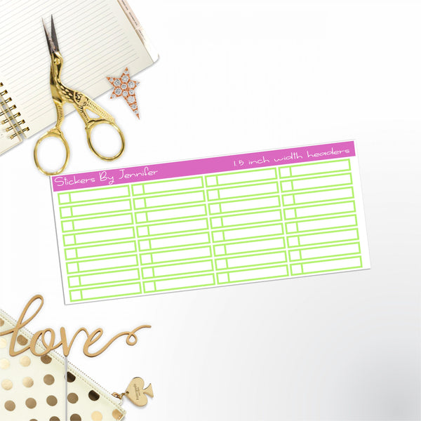 Task Headers P-37 Planner Stickers