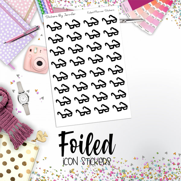 Glasses Foiled Functional Sticker Sheet