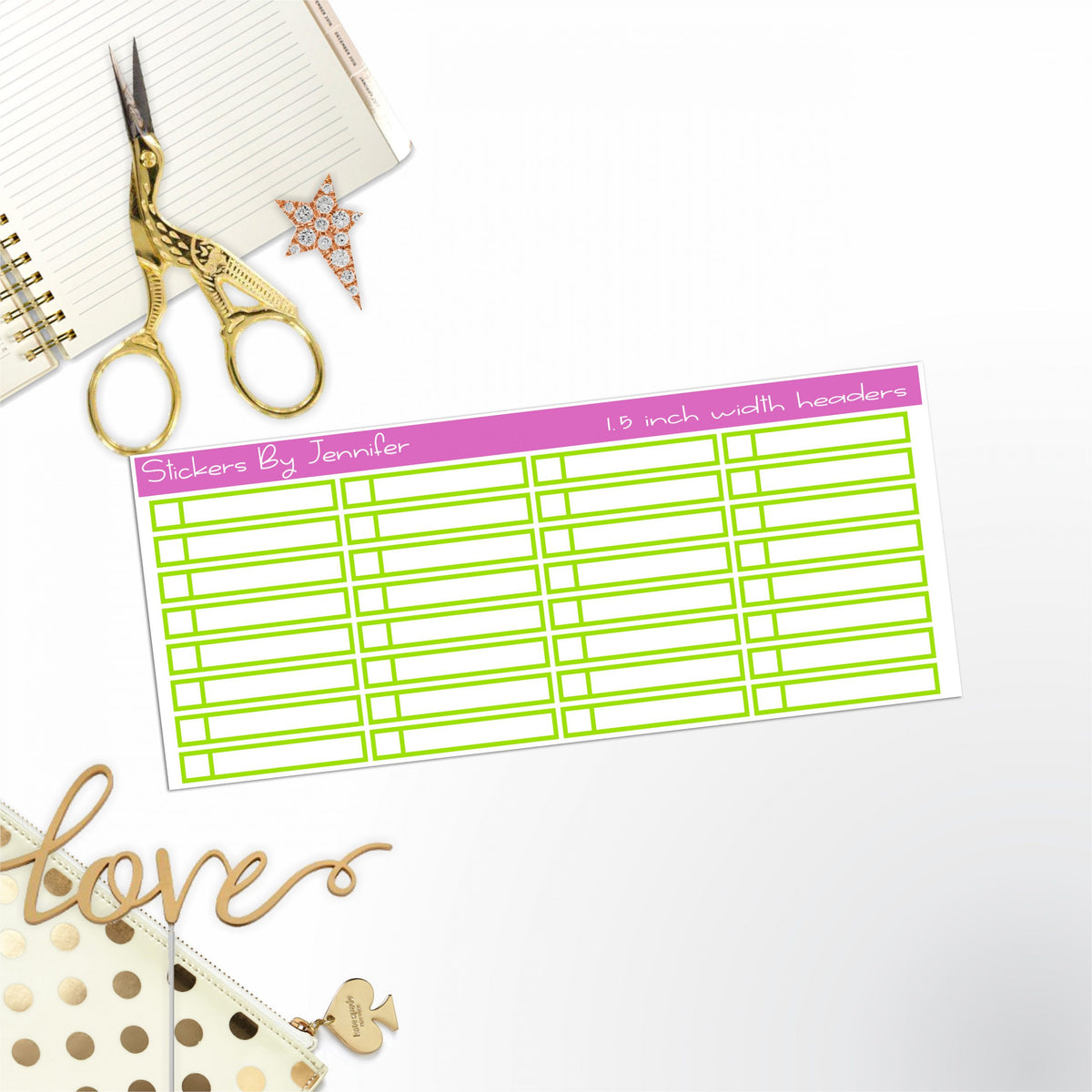 Task Headers P-39 Planner Stickers
