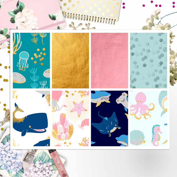 Summer Beach Theme 004 Box Big Happy Planner, Erin Condren, Classic Happy Planner