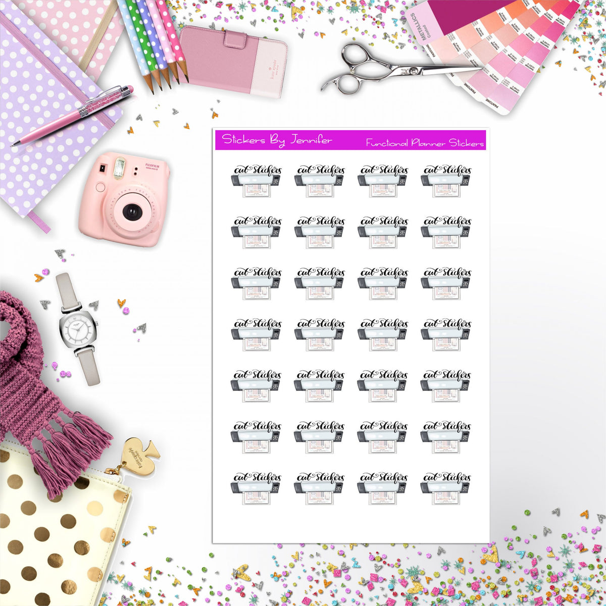 Cut Stickers Icon Planner Stickers, Bullet Journal Stickers, Functional Planner Stickers, Stationary Stickers