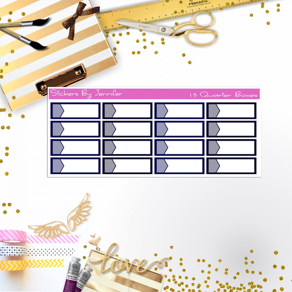Quarter Boxes 004 Planner Stickers, Journal Stickers, Functional Planner Stickers, Stationary Stickers