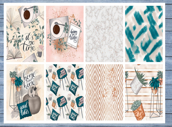 Home Sweet Home Full Box Planner Stickers, Big Happy Planner, Erin Condren, Classic Happy Planner