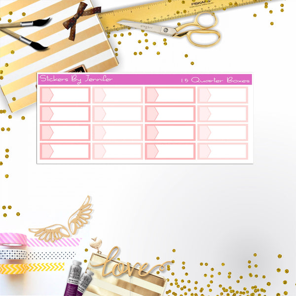 Quarter Boxes 040 Planner Stickers, Journal Stickers, Functional Planner Stickers, Stationary Stickers