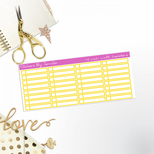 Task Headers P-42 Planner Stickers