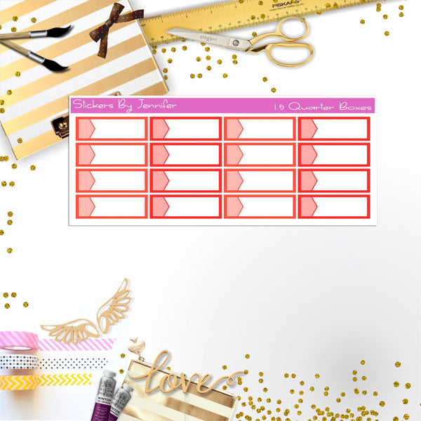 Quarter Boxes 042 Planner Stickers, Journal Stickers, Functional Planner Stickers, Stationary Stickers