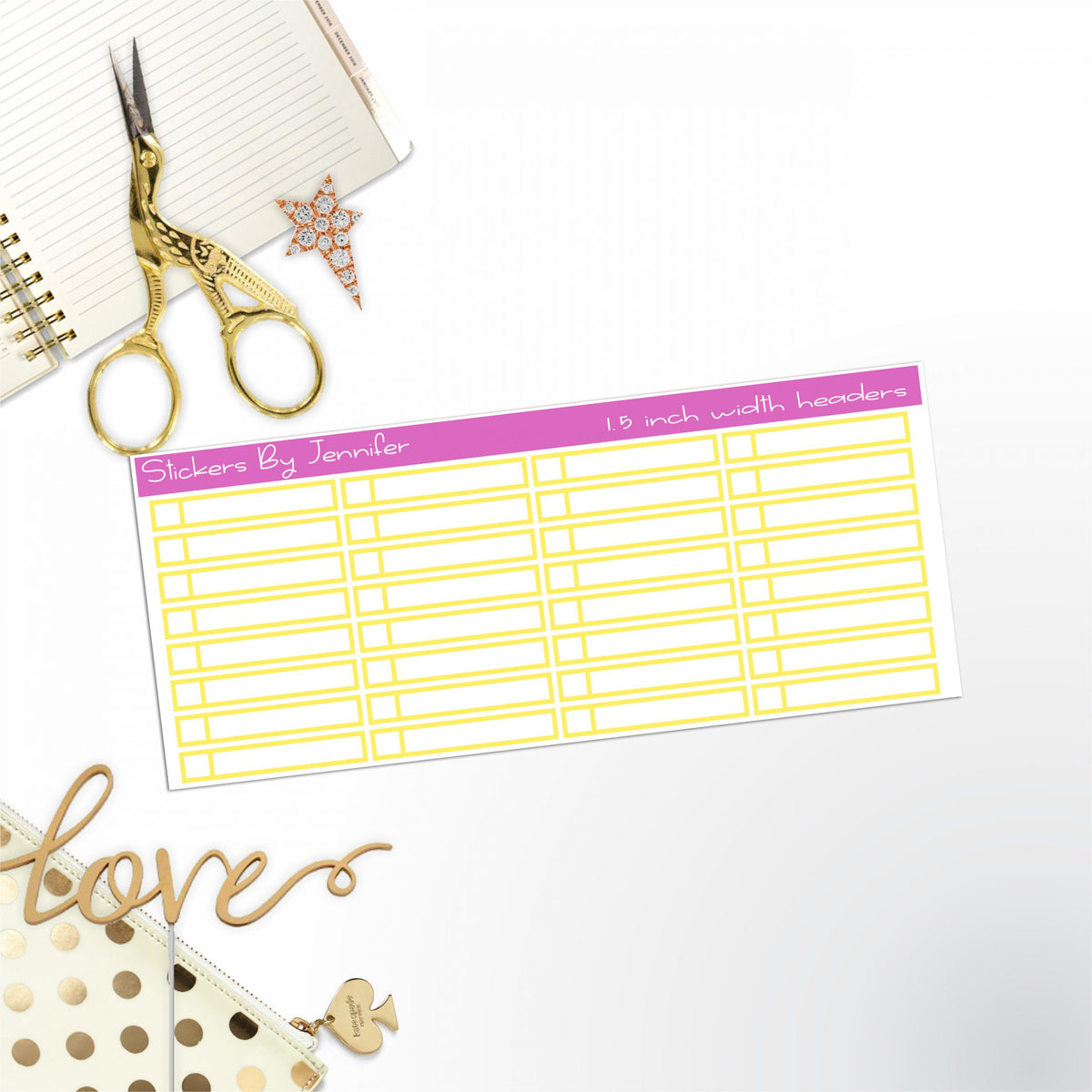 Task Headers P-44 Planner Stickers