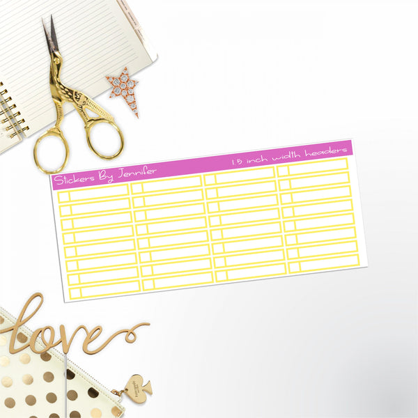 Task Headers P-44 Planner Stickers