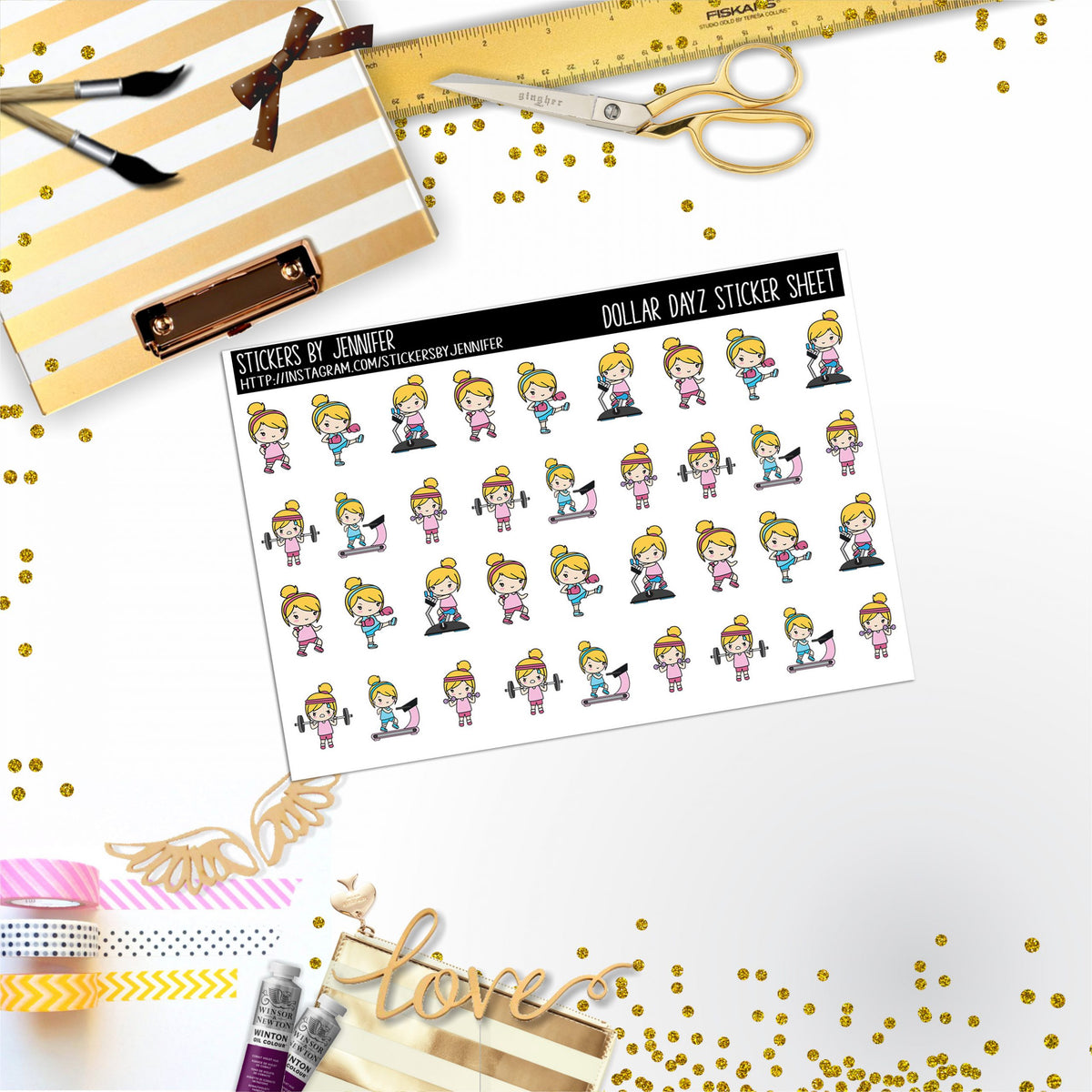 Deco Mini DD047, Planner Stickers, Bullet Journal, Functional Planner Stickers, Stationary Stickers