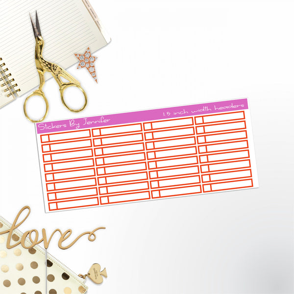 Task Headers P-48 Planner Stickers