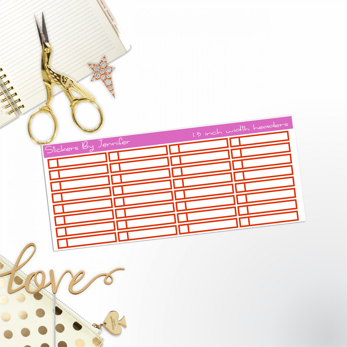 Task Headers P-49 Planner Stickers