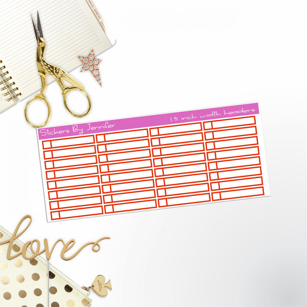 Task Headers P-49 Planner Stickers