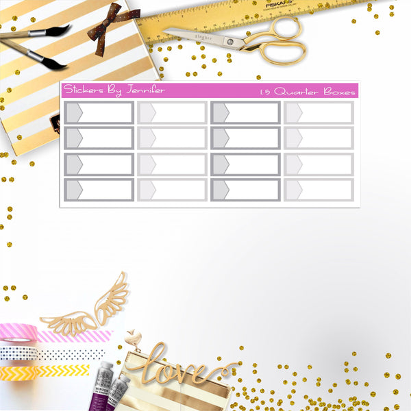 Quarter Boxes 049 Planner Stickers, Journal Stickers, Functional Planner Stickers, Stationary Stickers
