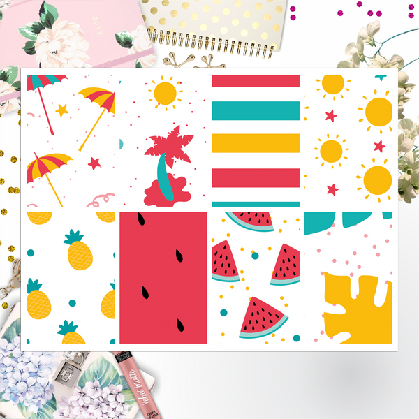 Summer Beach Full Box Big Happy Planner, Erin Condren, Classic Happy Planner