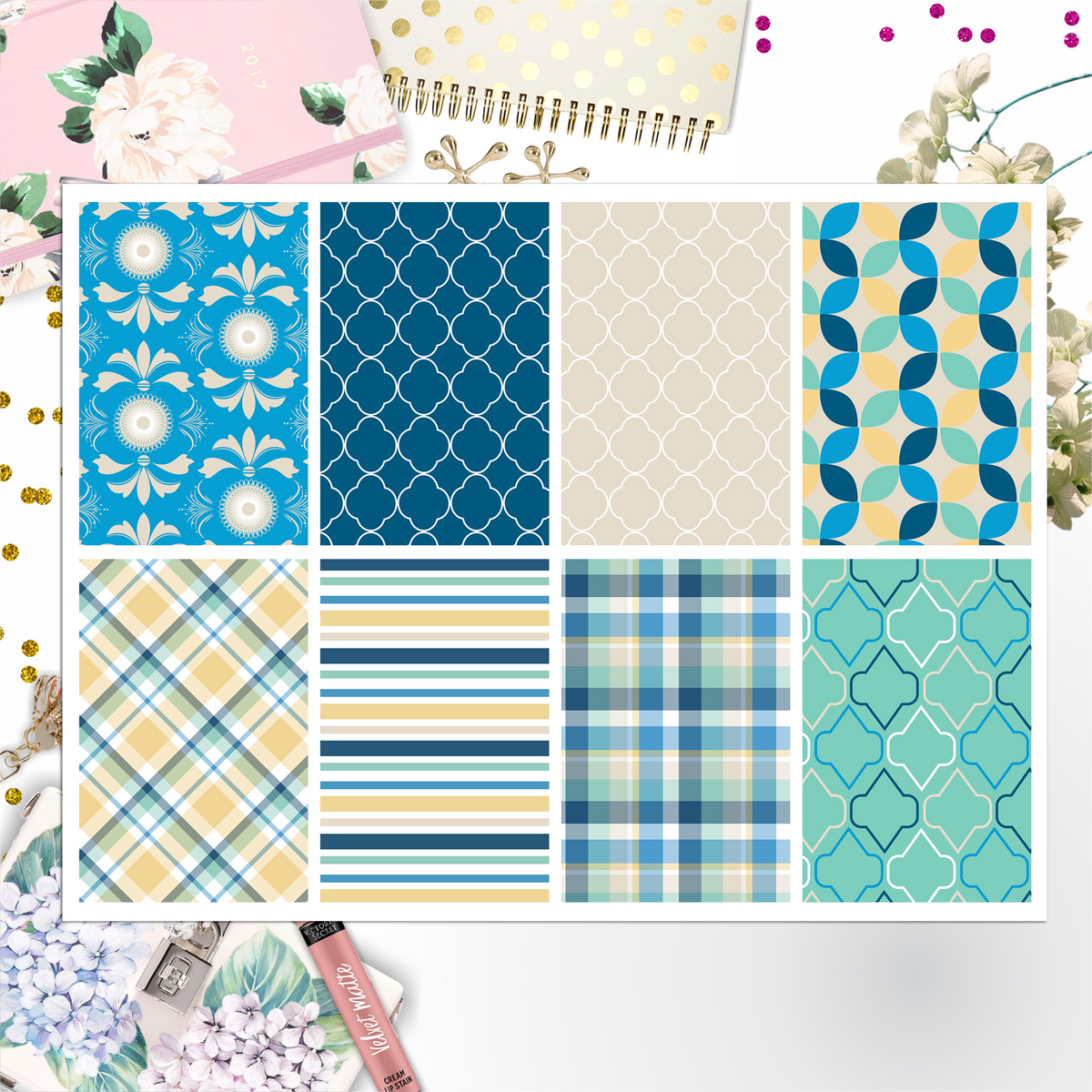 Summer Beach Theme 005 Box Big Happy Planner, Erin Condren, Classic Happy Planner