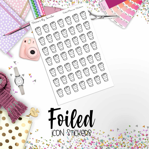 Coffee Foiled Functional Sticker Sheet