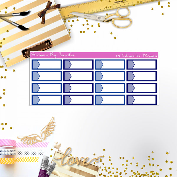 Quarter Boxes 005 Planner Stickers, Journal Stickers, Functional Planner Stickers, Stationary Stickers