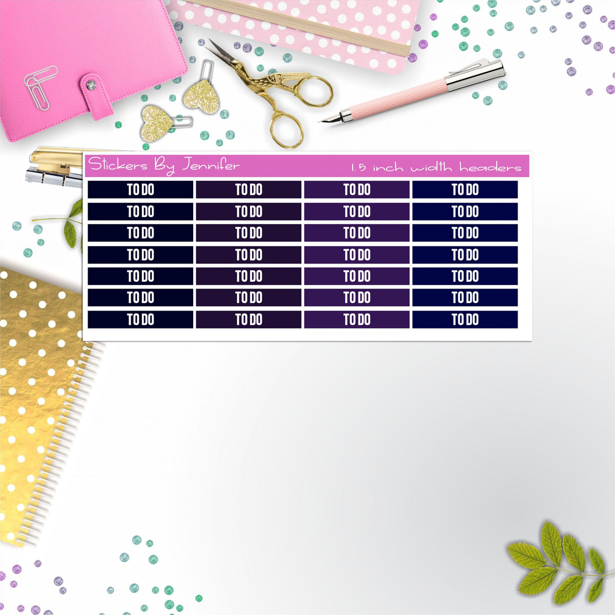 To Do 052 Planner Headers, Planner Stickers, Journal Stickers, Functional Planner Stickers, Stationary Stickers