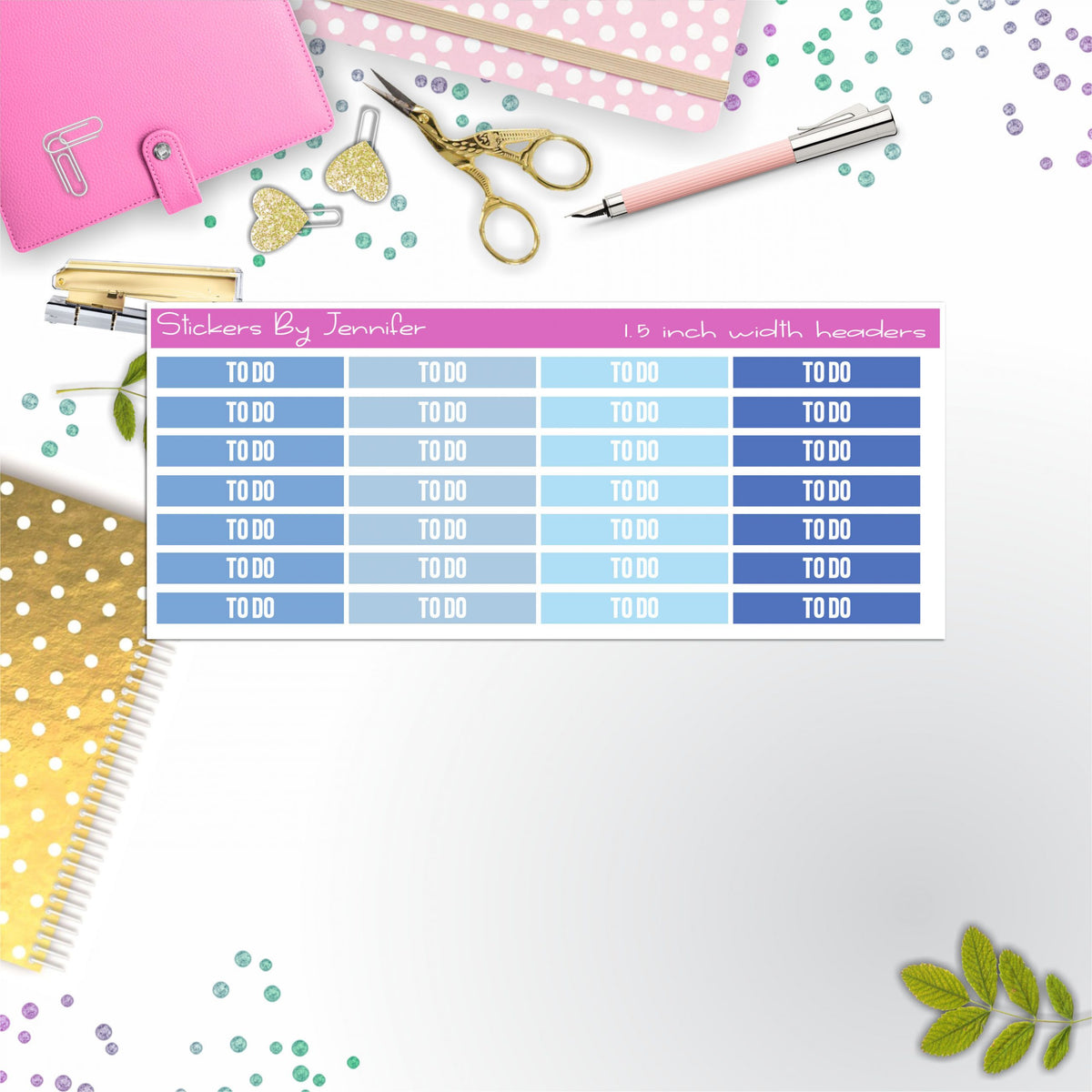 To Do 054 Planner Headers, Planner Stickers, Journal Stickers, Functional Planner Stickers, Stationary Stickers
