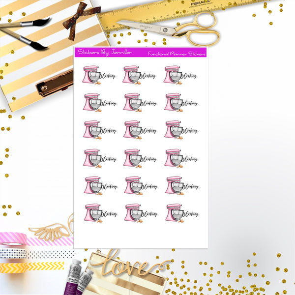 Cooking Stickers, Planner Stickers, Journal Stickers, Functional Planner Stickers, Stationary Stickers